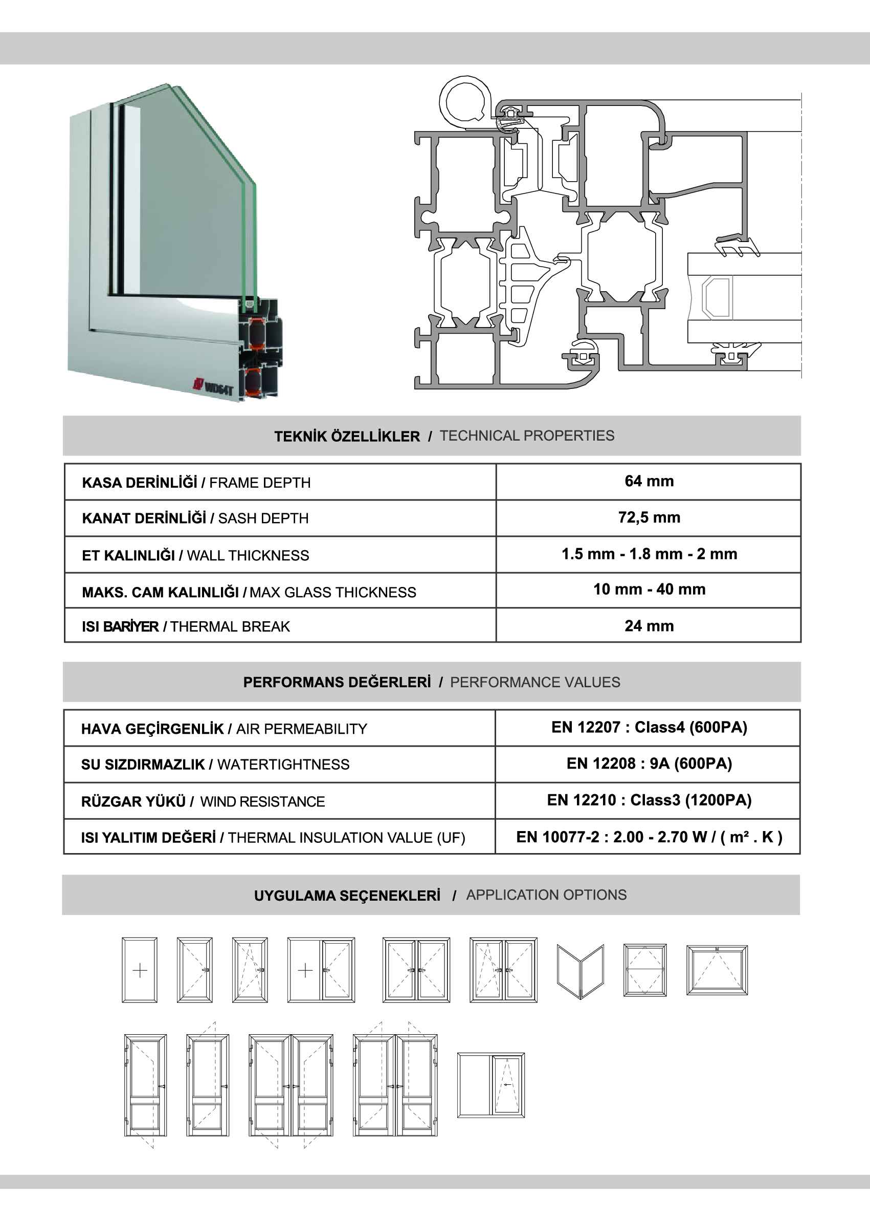 S 64 Yalıtımlı Alüminyum 12
